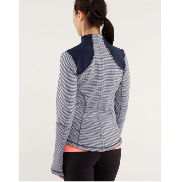 Lululemon Forme Jacket Gingham Inkwell - Picture 2 of 11